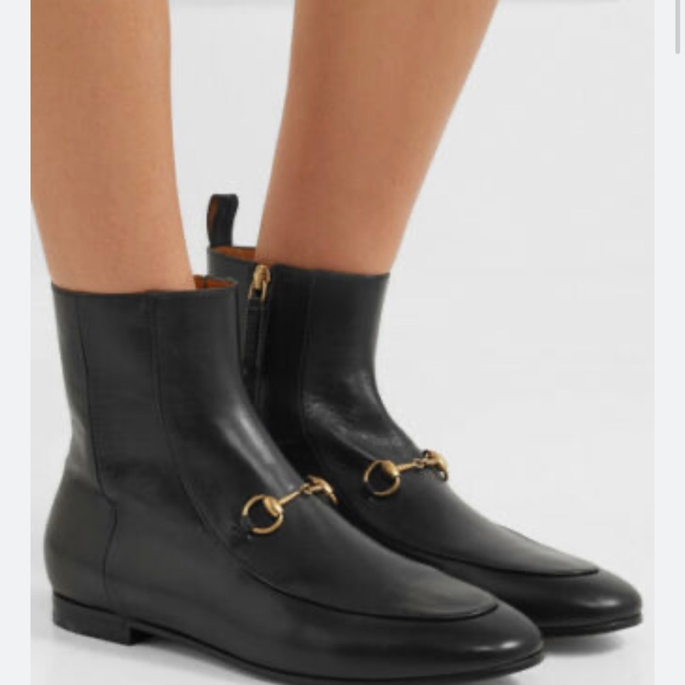Gucci ankle jordaan boots black
